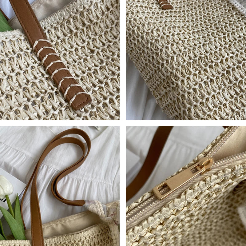Handmade large woven tote bag for women|summer shulder bag with spacious|design stylis eco-friendly handbag
